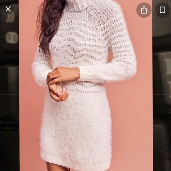ANTHROPOLOGIE eyelash knit sweater dress - Picture 2 of 16